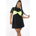 Matte Pu Bra Overlay T Shirt Dress