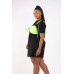 Matte Pu Bra Overlay T Shirt Dress