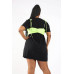 Matte Pu Bra Overlay T Shirt Dress