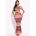 Printed Tube Top And Maxi Skirt