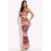 Printed Tube Top And Maxi Skirt