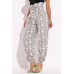 Snake Skin Printed Paper Bag Style Cargo Pants