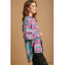 Mixed Plaid Boxy Cut Button Down Flannel With Front Pocket