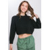 Wool Blend Cropped Sweater Top