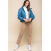 Pu Faux Leather Zipper Hooded Puffer Jacket
