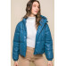 Pu Faux Leather Zipper Hooded Puffer Jacket