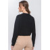 Knit Pullover Sweater With Cold Shoulder Detail