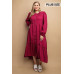 Plaid Button Down Hi - Low Hem Maxi Dress
