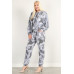 Tie Dye Print Pullover Hoodie And Sweatpants