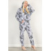 Tie Dye Print Pullover Hoodie And Sweatpants