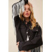 Howdy Sequin Fringe And Star Patches Jacket