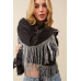 Howdy Sequin Fringe And Star Patches Jacket