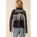Howdy Sequin Fringe And Star Patches Jacket