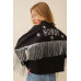 Howdy Sequin Fringe And Star Patches Jacket