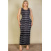 Plus Size Tie Dye Printed Tank Bodycon Maxi Dress