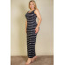 Plus Size Tie Dye Printed Tank Bodycon Maxi Dress