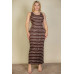 Plus Size Tie Dye Printed Tank Bodycon Maxi Dress