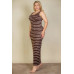 Plus Size Tie Dye Printed Tank Bodycon Maxi Dress