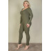 Plus Size Ribbed Scoop Neck Long Sleeve Jumpsuit
