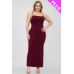 Plus Size Crisscross Back Split Thigh Maxi Dress