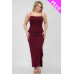 Plus Size Crisscross Back Split Thigh Maxi Dress