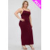 Plus Size Crisscross Back Split Thigh Maxi Dress