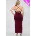 Plus Size Crisscross Back Split Thigh Maxi Dress
