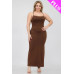 Plus Size Crisscross Back Split Thigh Maxi Dress