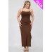 Plus Size Crisscross Back Split Thigh Maxi Dress