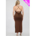 Plus Size Crisscross Back Split Thigh Maxi Dress