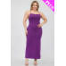 Plus Size Crisscross Back Split Thigh Maxi Dress