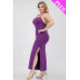Plus Size Crisscross Back Split Thigh Maxi Dress
