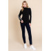 Long Sleeve Solid Mock Neck Casual Top