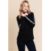 Long Sleeve Solid Mock Neck Casual Top