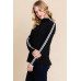 Long Sleeve Solid Mock Neck Casual Top