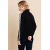 Long Sleeve Solid Mock Neck Casual Top