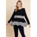 Solid Tiered Fashion Top