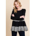 Solid Tiered Fashion Top