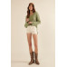 Striped Rib-knit Oversized Pocket Sweater