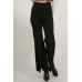 Solid Raw Edge Expose Seam Flare Pants