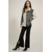 Solid Raw Edge Expose Seam Flare Pants