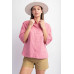 Half Slvs Stretch Poplin Button Down Shirt
