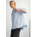 Half Slvs Stretch Poplin Button Down Shirt