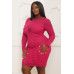 Animal Print Rhinestone Mesh Plus Size Mini Dress