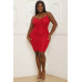 Rhinestone Body Plus Size Mini Dress