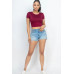 Short Sleeve Roundneck Crop Top
