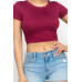 Short Sleeve Roundneck Crop Top