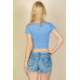 Short Sleeve Roundneck Crop Top