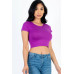Short Sleeve Roundneck Crop Top