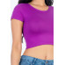 Short Sleeve Roundneck Crop Top